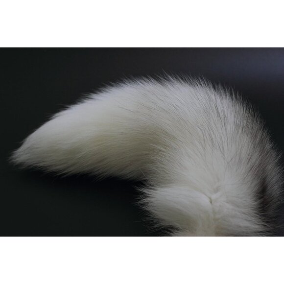 ⚡White Supper and Fox Tail Handbag Accessories Key Chain Ring Hook Tassels - Picture 6 of 7